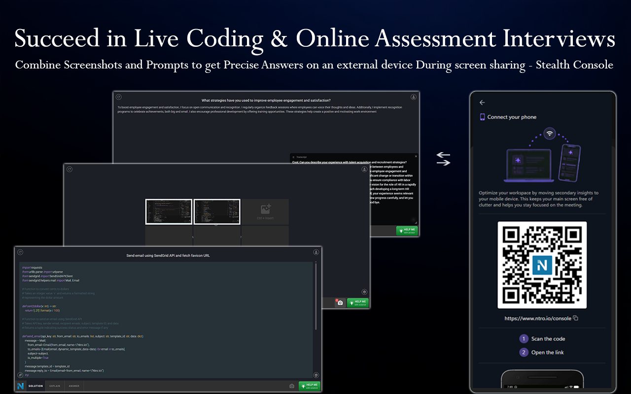 Ntro.io: Free Job Interview Copilot for Technical & Behavioral Interviews - 截图 3