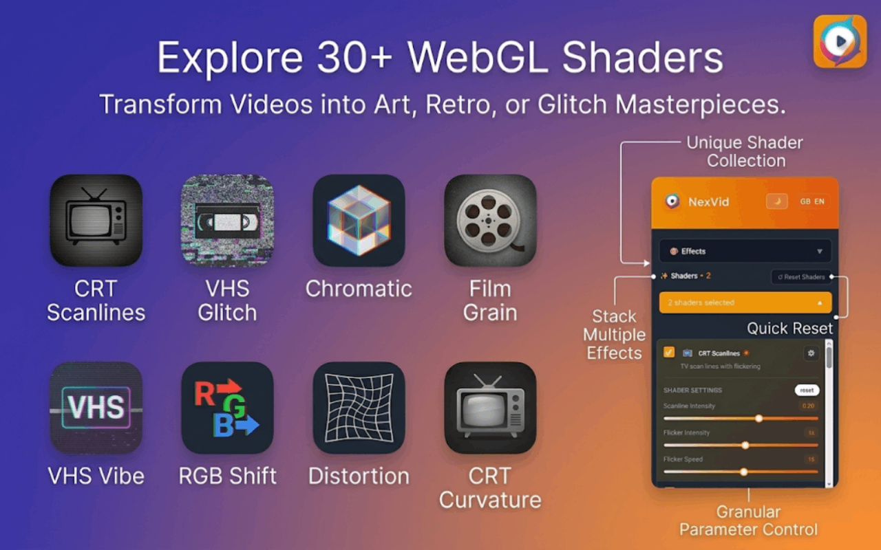 NexVid - Real-time Video Upscaler & Enhancer - 截图 3