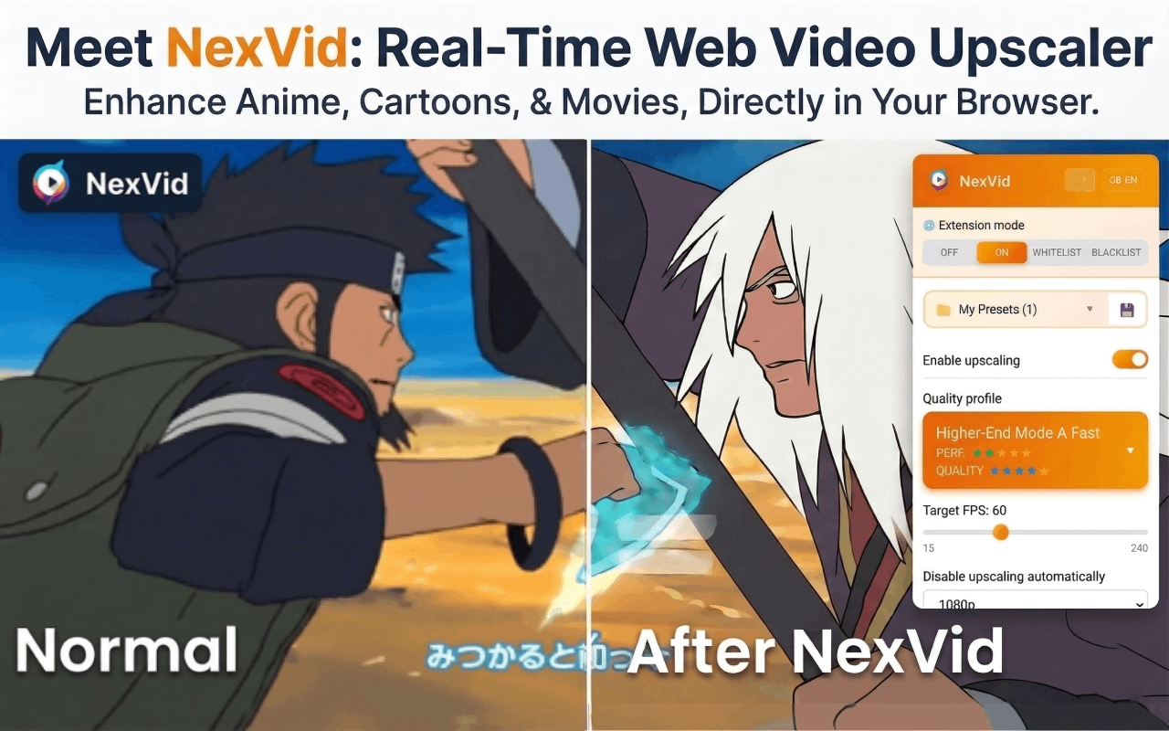 NexVid - Real-time Video Upscaler & Enhancer - 截图 5