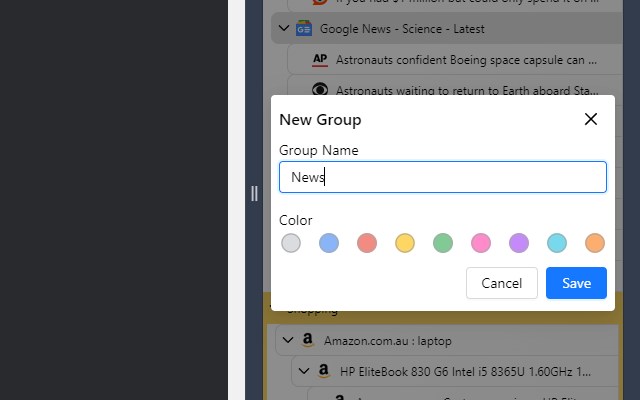 Tab Nodes Tree - Vertical Tree Style Tabs in Side Panel - 截图 4