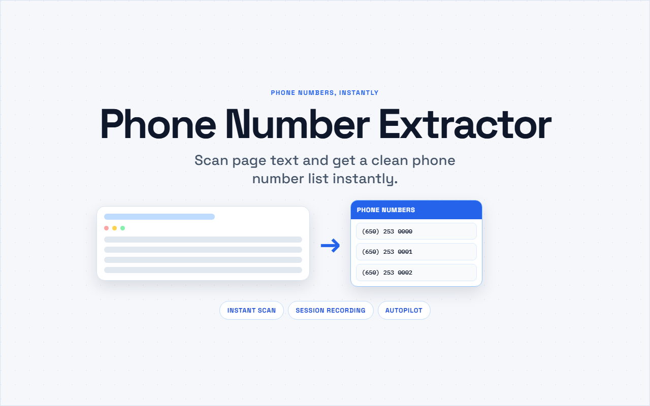 Phone Number Extractor - Auto, Bulk and Recording Extraction - 截图 3