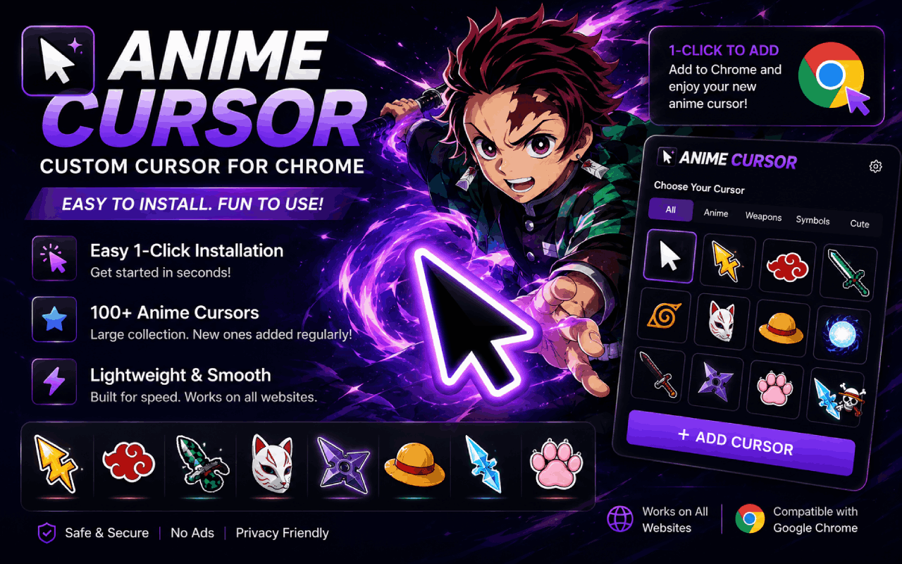 Anime Cursor - Custom Cursor for Chrome™ - All in One Anime Cursors - 截图 2