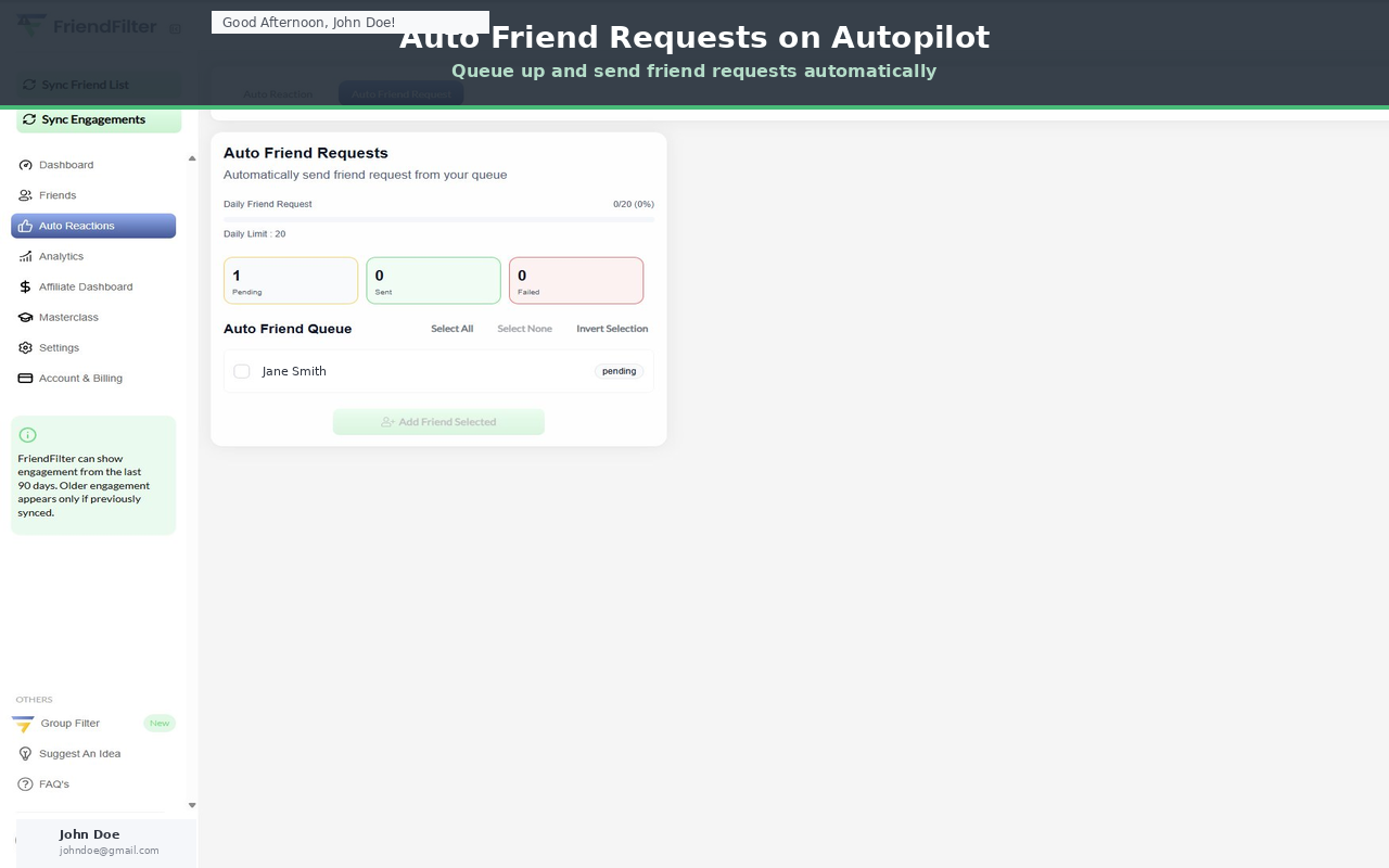 FriendFilter - Friend List Manager & Engagement Tracker - 截图 3