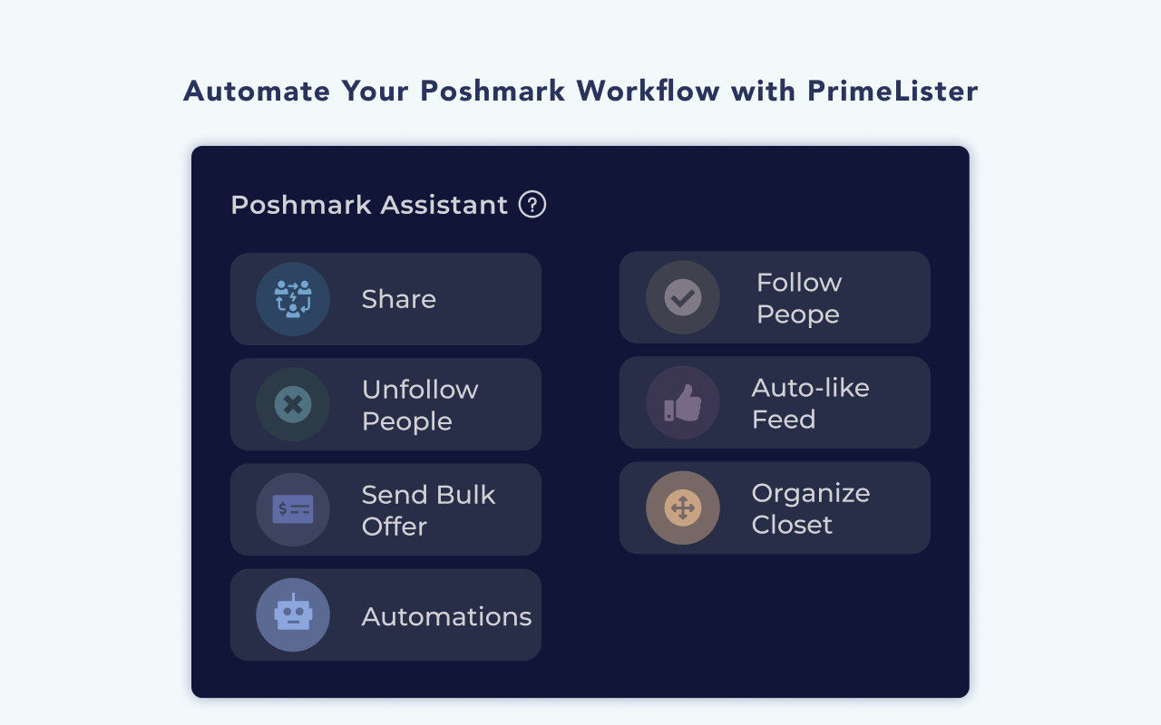 Cross-listing & Poshmark Tool by PrimeLister - 截图 1