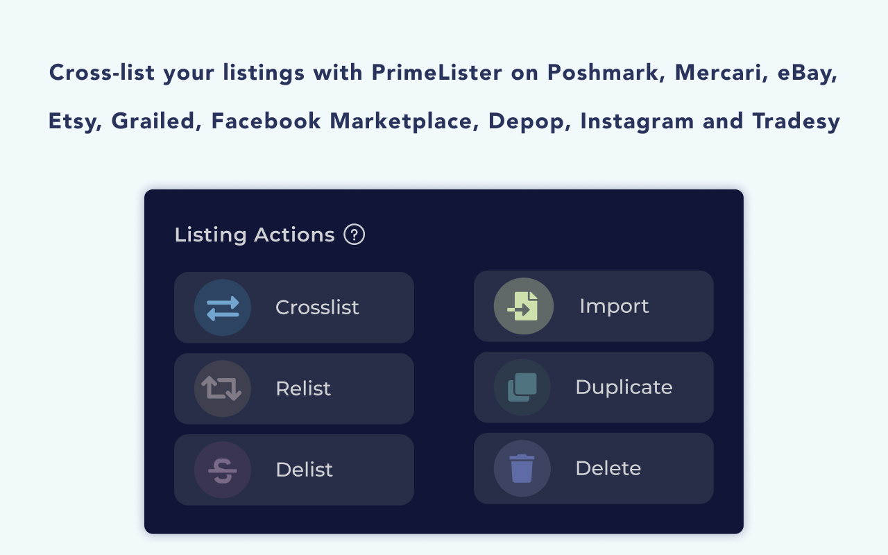 Cross-listing & Poshmark Tool by PrimeLister - 截图 4
