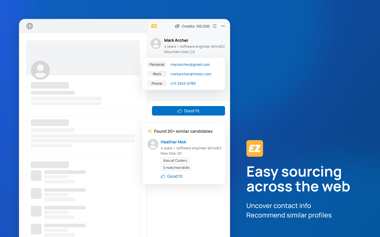 hireEZ for Chrome - Find and Engage Anyone, Anywhere. - 截图 5