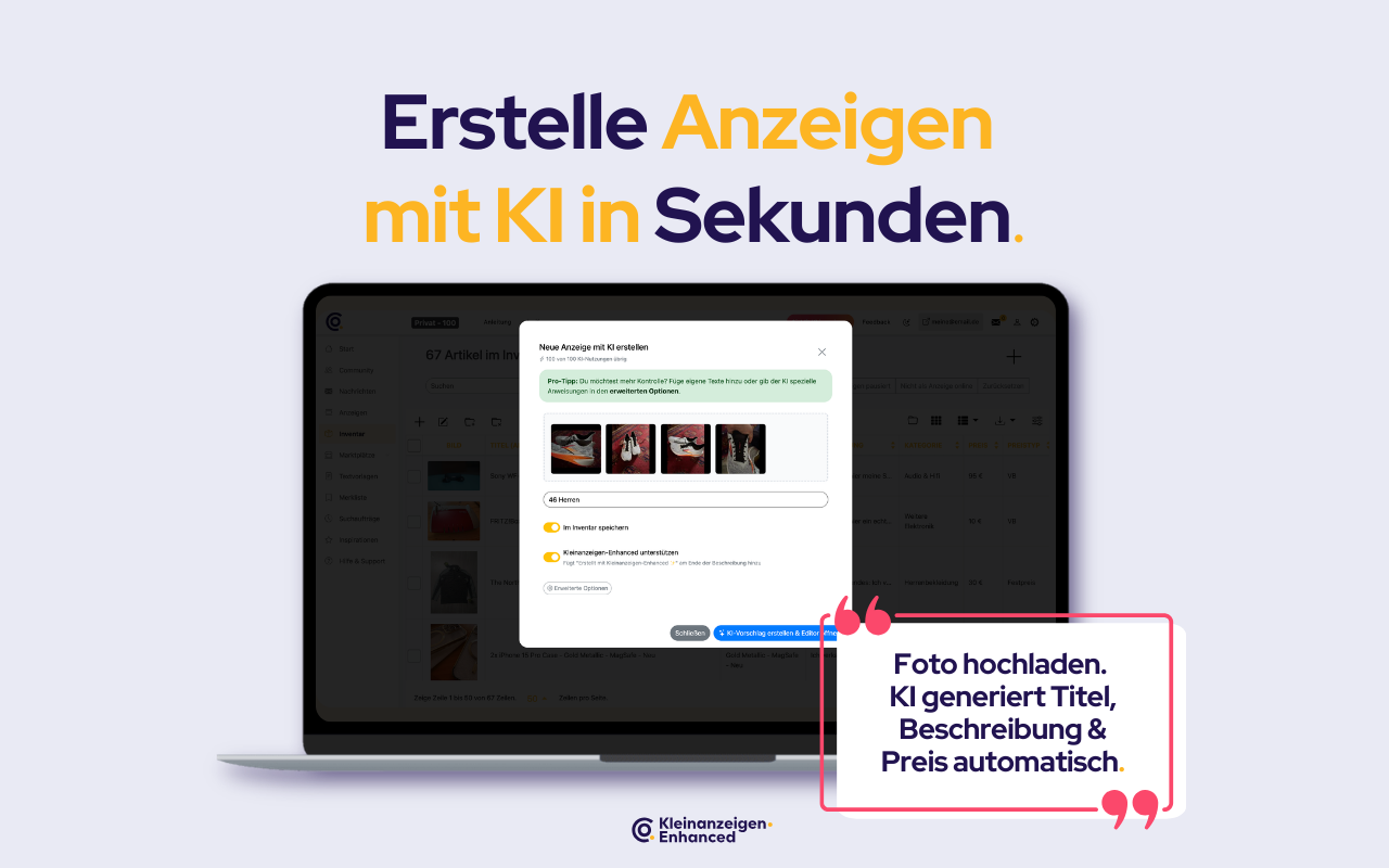 Kleinanzeigen-Enhanced: Zeit sparen beim Inserieren - 截图 2