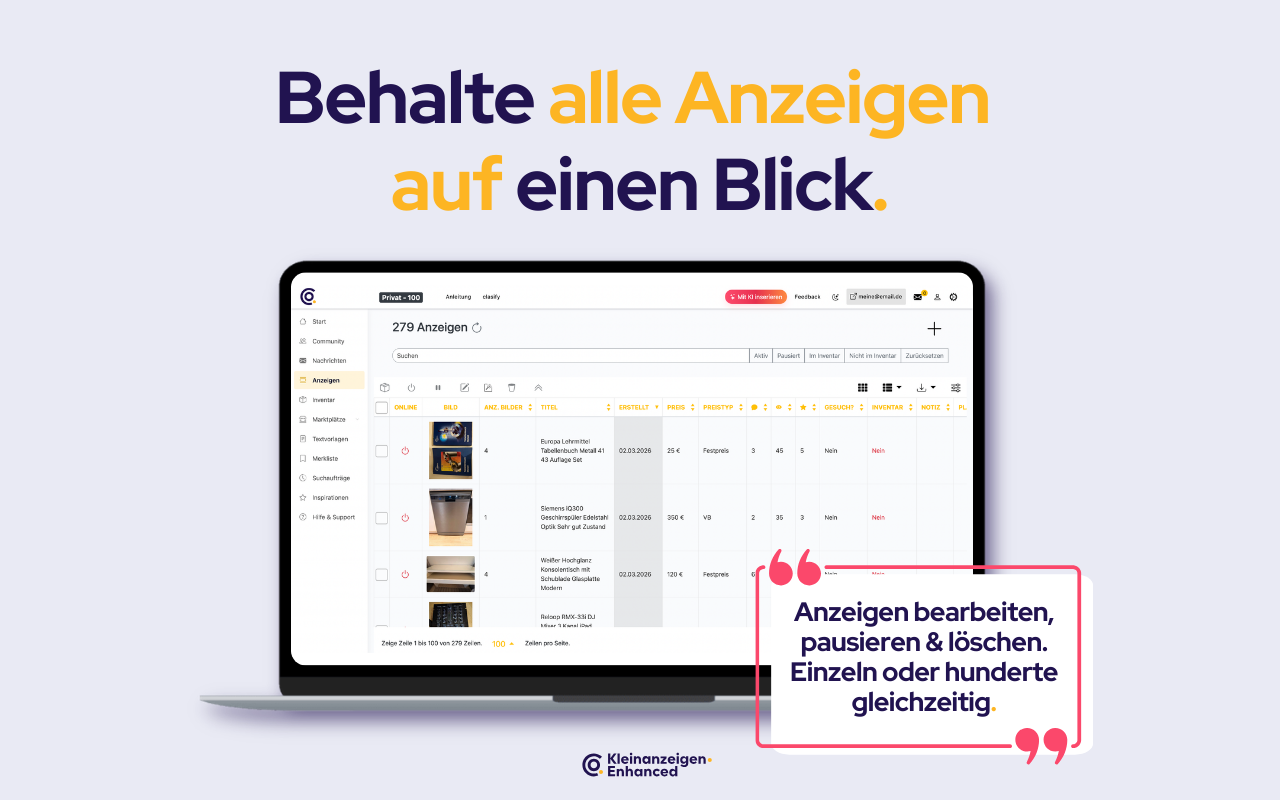 Kleinanzeigen-Enhanced: Zeit sparen beim Inserieren - 截图 5