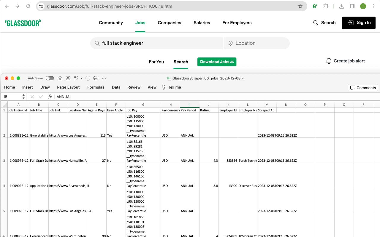 Glassdoor 数据抓取工具 - 截图 2