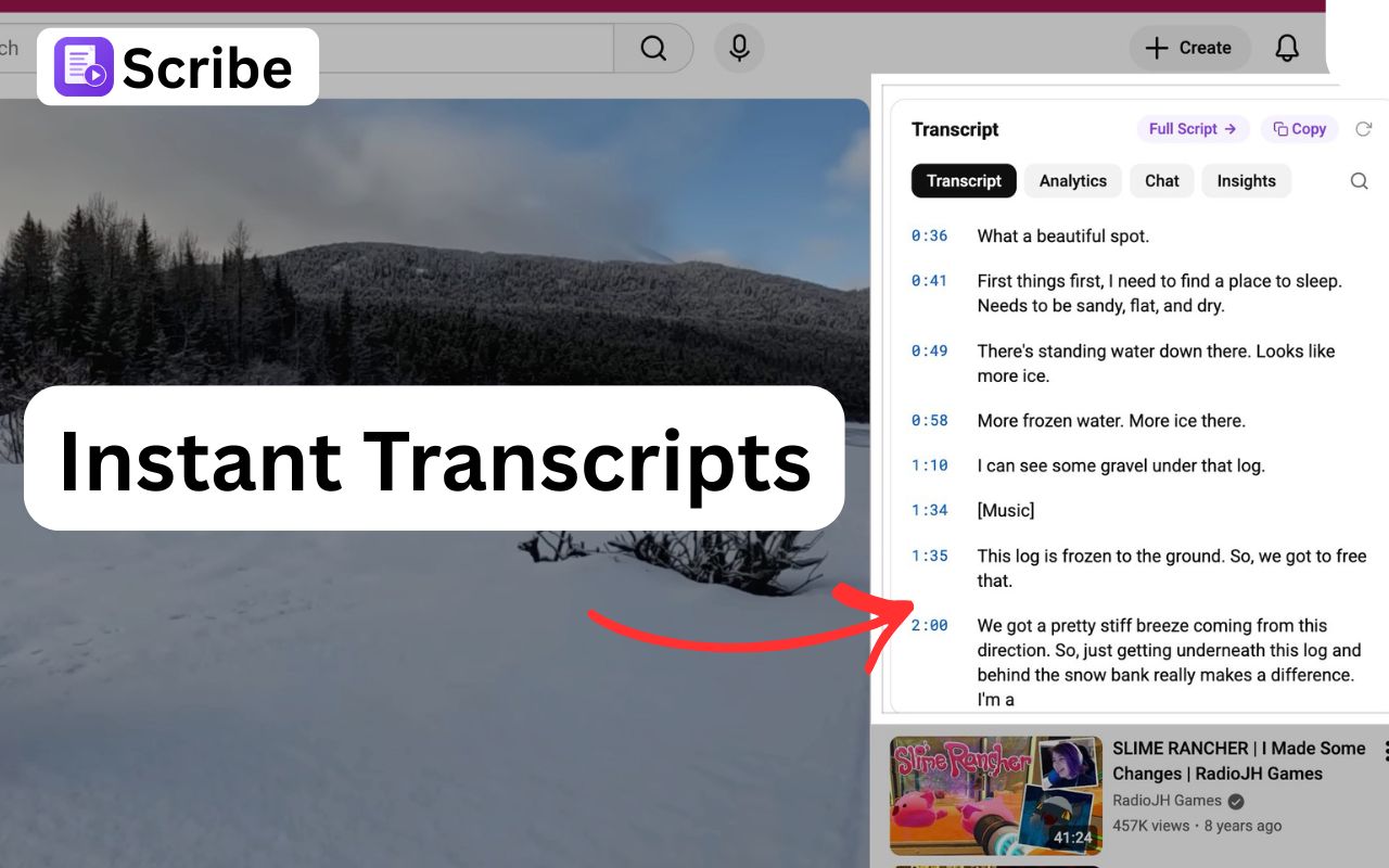 Transcribe & Chat to Videos | Scribe - 截图 2