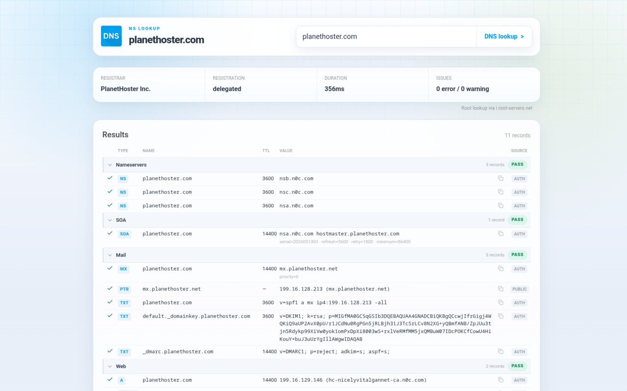 NS Lookup - DNS Analysis - 截图 2