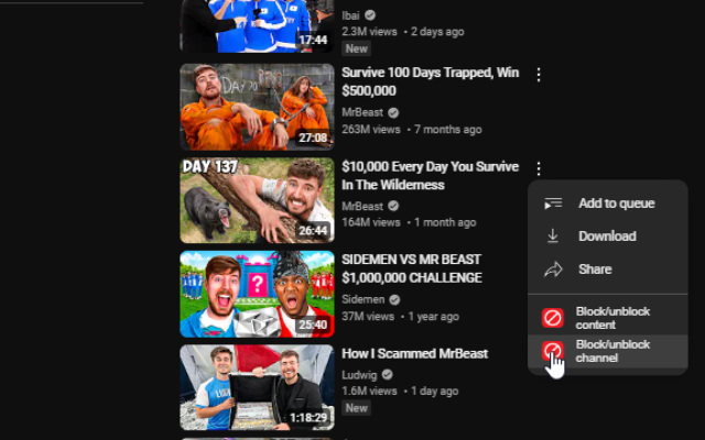 YTBlock - Block any content from YouTube™ - 截图 5