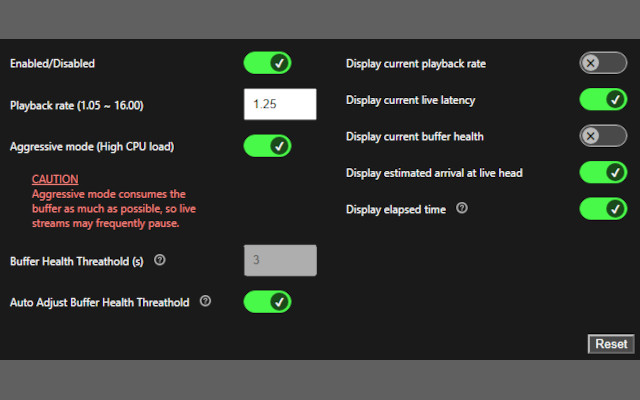 YouTube Live Stream Latency Mitigator - 截图 2
