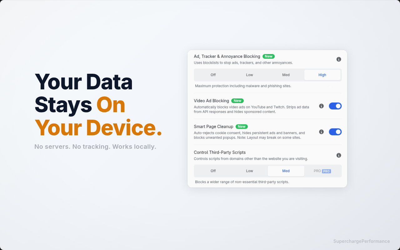 Chrome加速:标签休眠·省内存·广告拦截 | SuperchargeBrowser - 截图 4