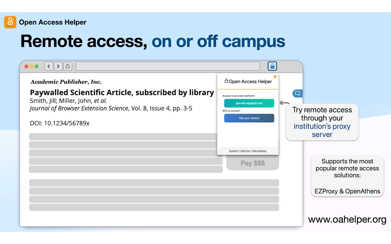Open Access Helper Web - 截图 1