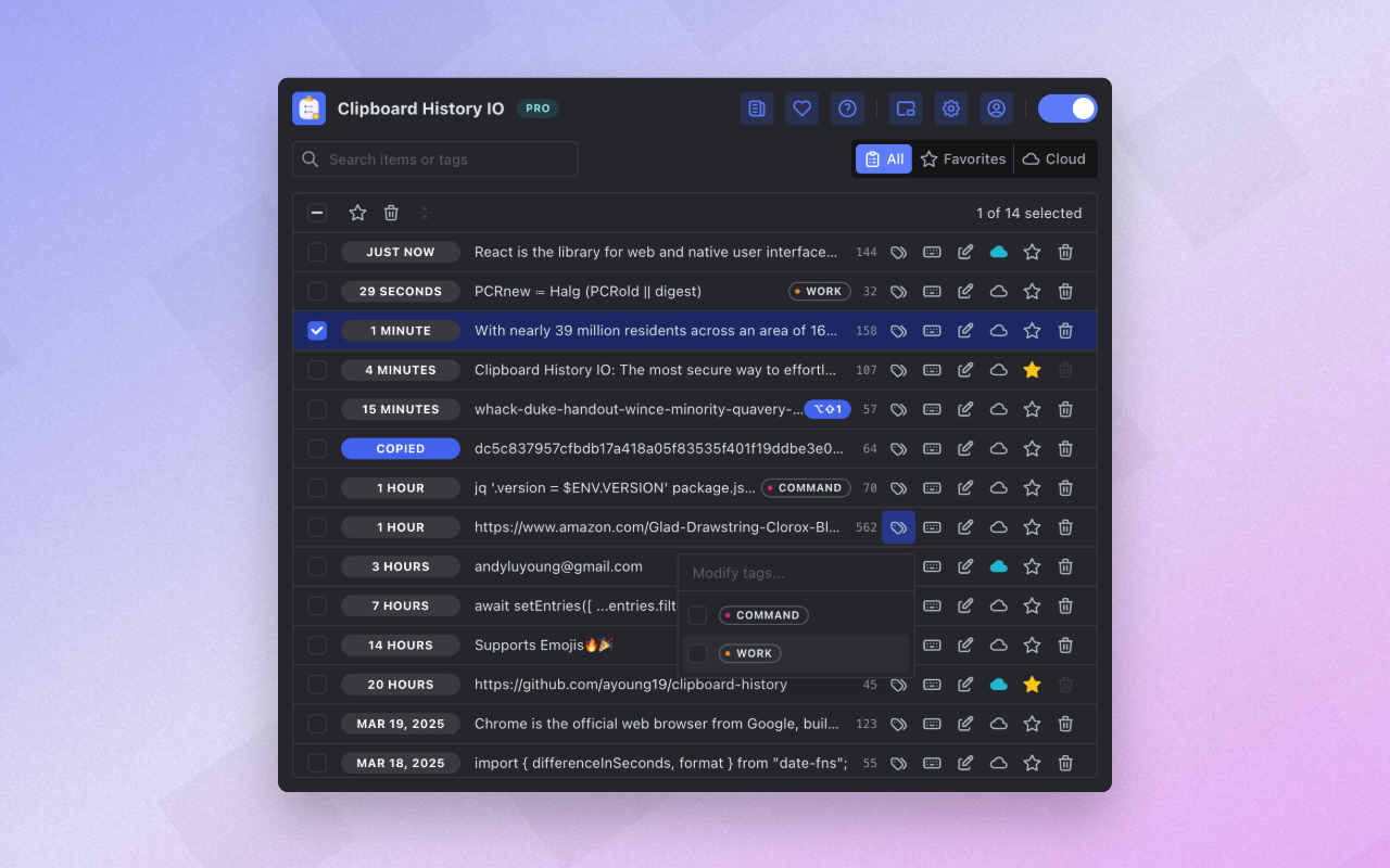Clipboard History Manager - Secure, Fast, and Open Source - 截图 1