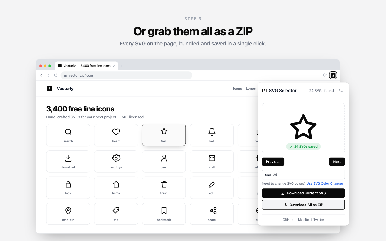 SVG Web Downloader & Extractor - 截图 1