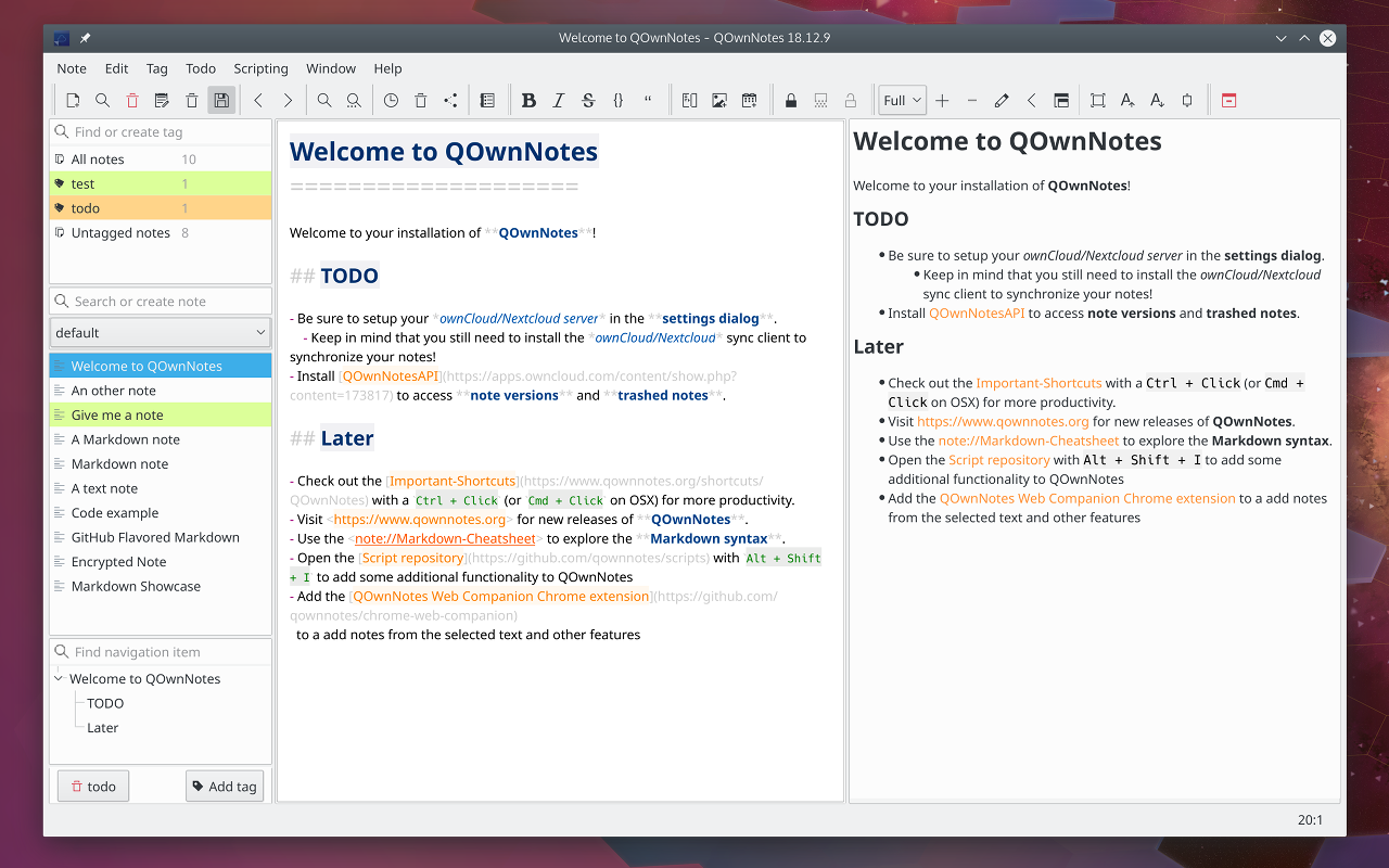 QOwnNotes Web Companion - 截图 1