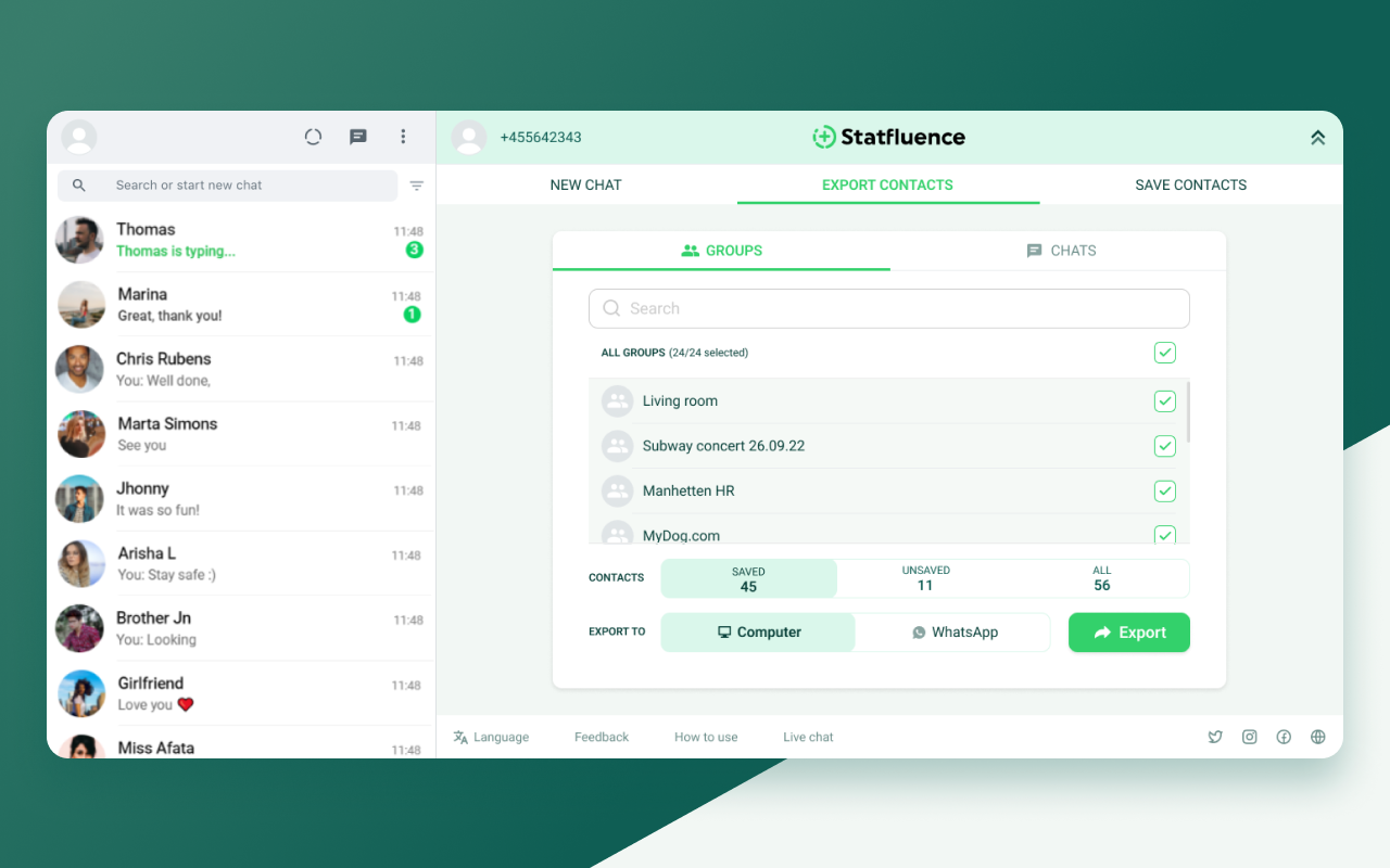 Statfluence - 截图 1