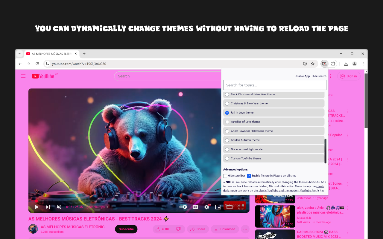 自定義 YouTube Styler - 截图 5
