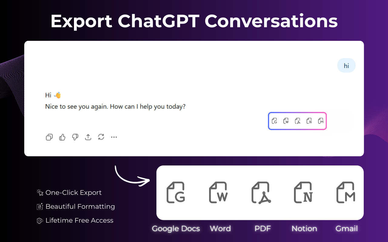 ChatGPT Exporter:将 ChatGPT 保存为 Word、PDF、Docs、Notion - 截图 5