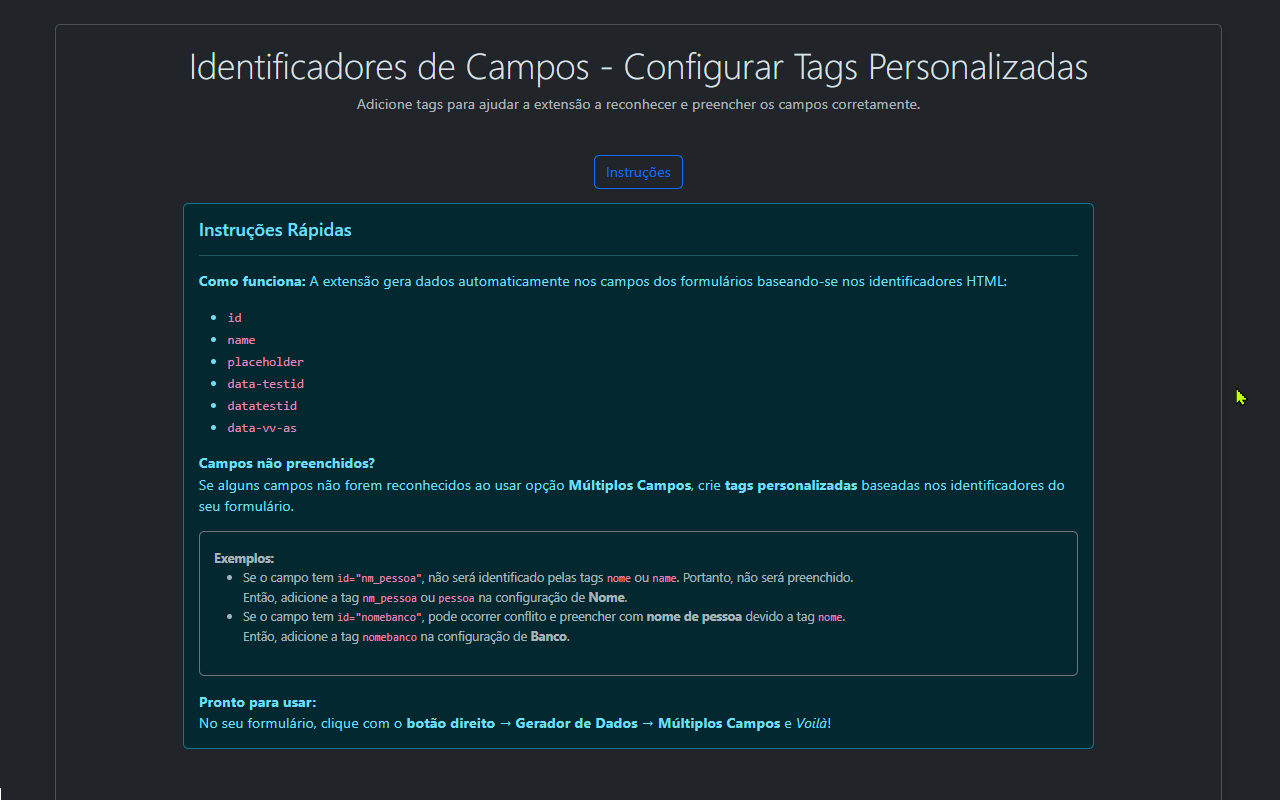 Gerador de Dados Fictícios CPF CNPJ CEP ++ - 截图 3