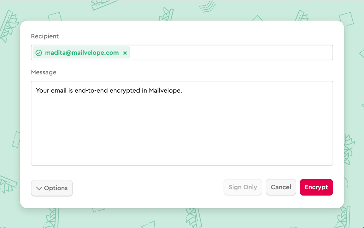 Mailvelope - Secure your email with PGP - 截图 2