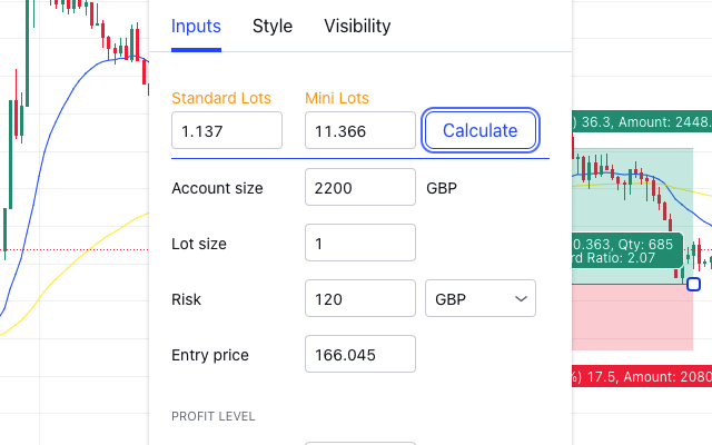 Lot Size Calculator - 截图 3
