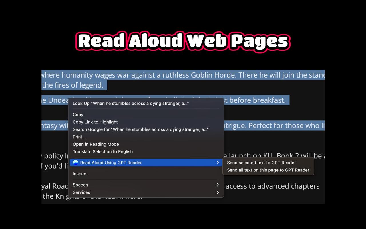 ChatGPT Reader/Transcriber: Free AI Text to Speech/Speech to Text (TTS/STT) - 截图 1