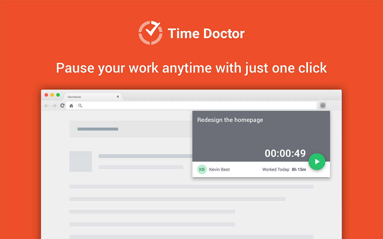 Time Doctor Chrome Extension - 截图 1
