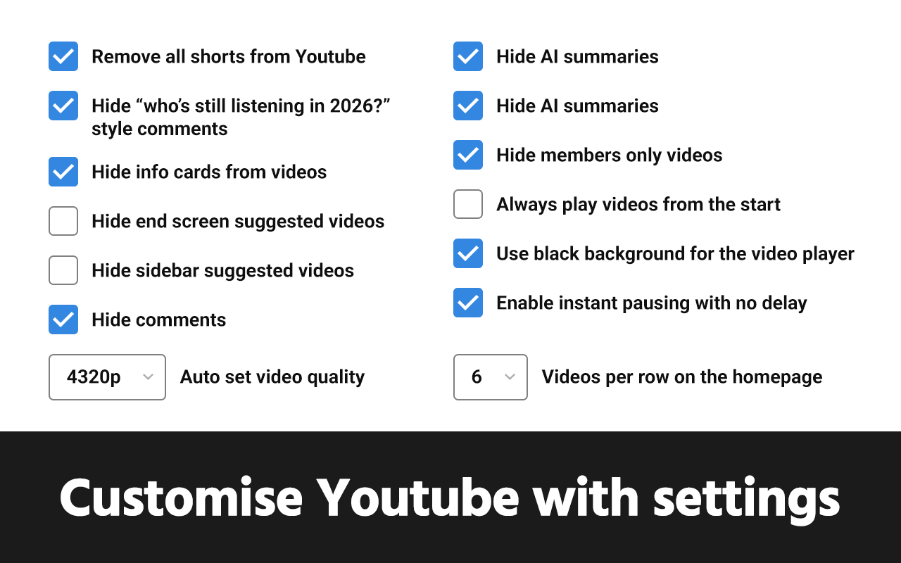 GoodTube - Adblock for Youtube + Remove Youtube Shorts + Restore old UI - 截图 5
