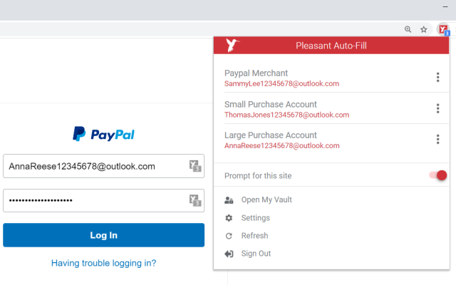 Pleasant Password Server Auto-Filler - 截图 3