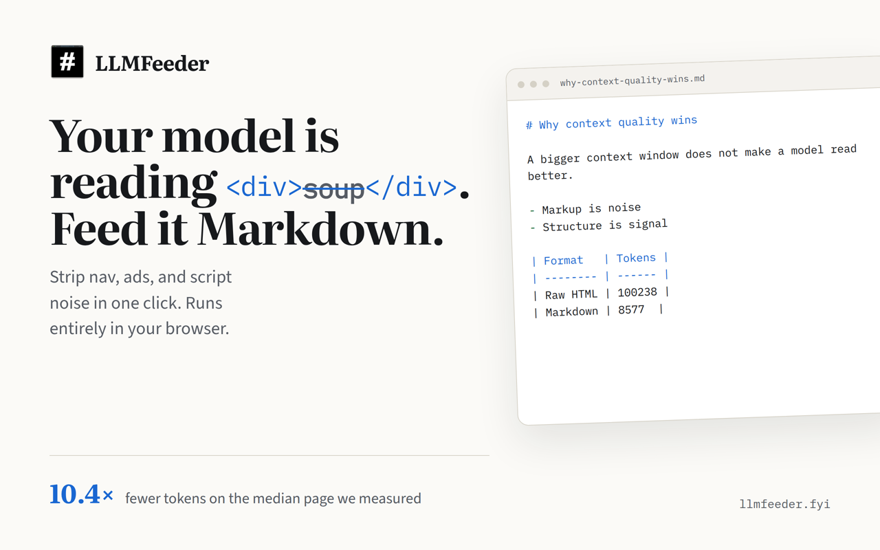 LLMFeeder - Web to Markdown for AI - 截图 2