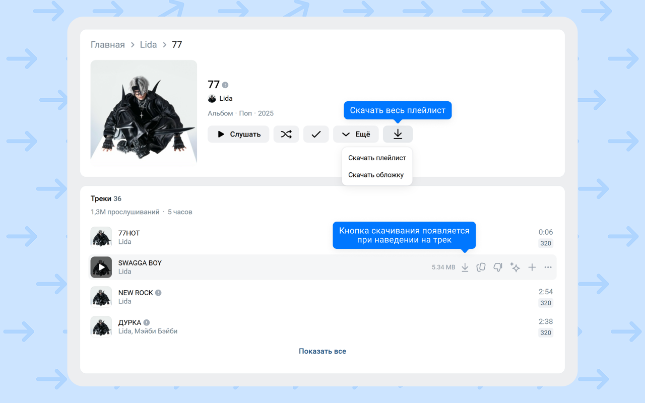 VK Music Saver — скачать музыку из ВКонтакте - 截图 1