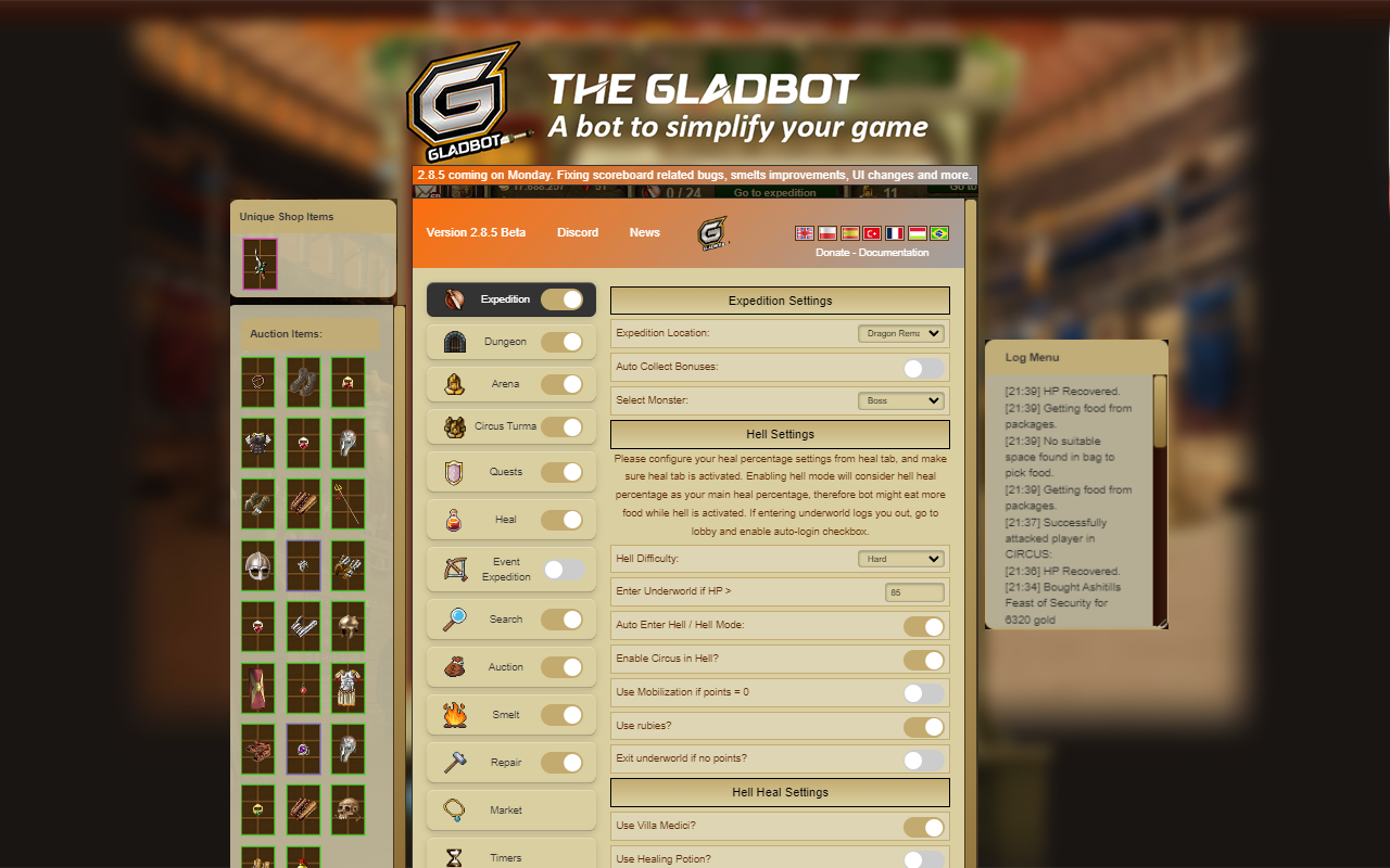 Gladiatus Bot - Gladbot - 截图 1