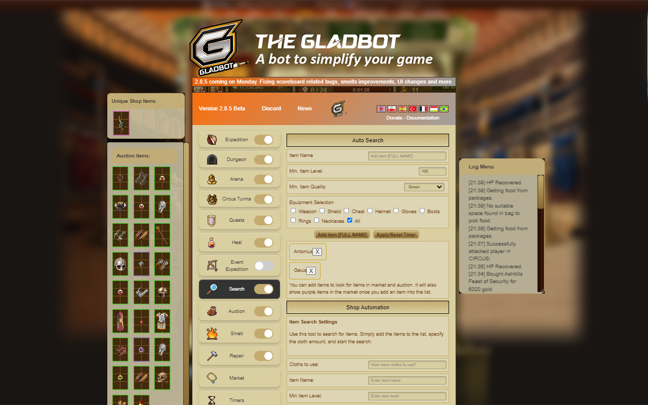 Gladiatus Bot - Gladbot - 截图 2