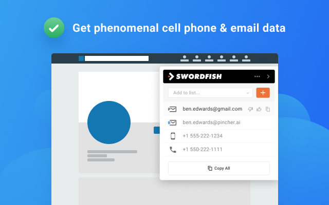 Swordfish AI: Find Emails & Phone Numbers - 截图 2