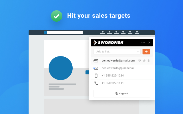 Swordfish AI: Find Emails & Phone Numbers - 截图 3