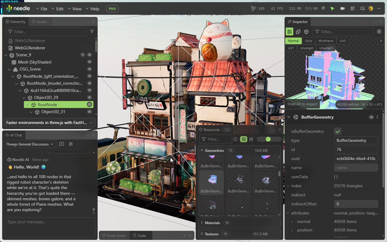 Needle Inspector — DevTools & MCP for three.js - 截图 4