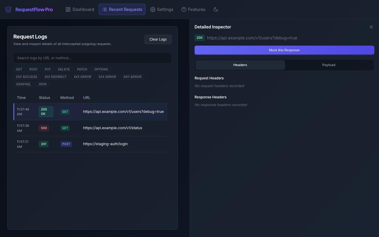 RequestFlow Pro — HTTP Request Header & Query Param Overrider - 截图 3