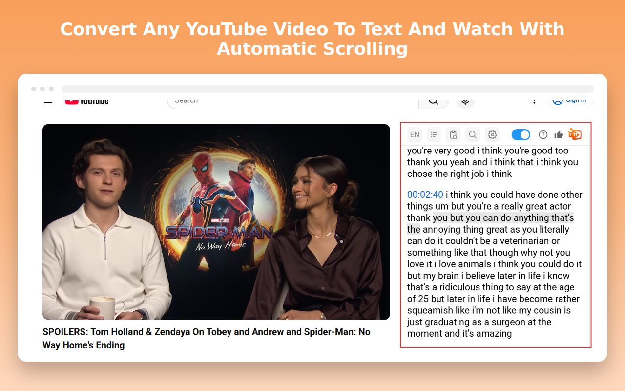 YouTube Text Tools - Video Transcript and Summary - 截图 1