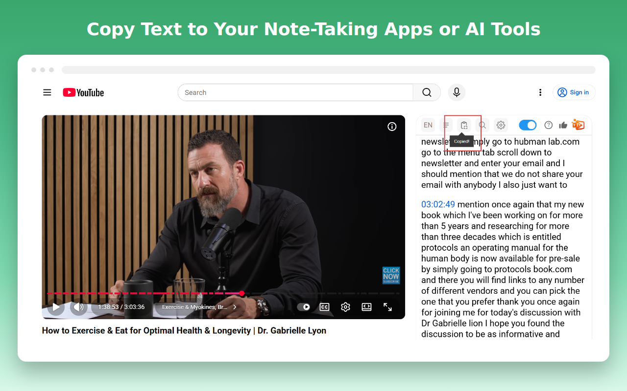 YouTube Text Tools - Video Transcript and Summary - 截图 3