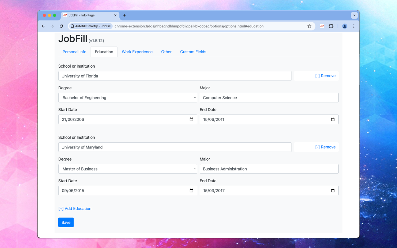 Autofill Smartly - JobFill - 截图 2
