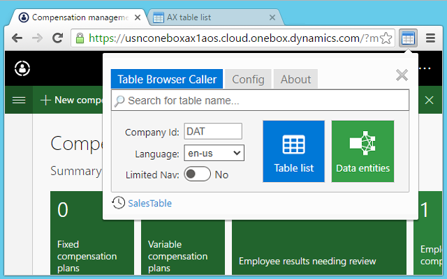 Table Browser Caller for D365FO - 截图 3