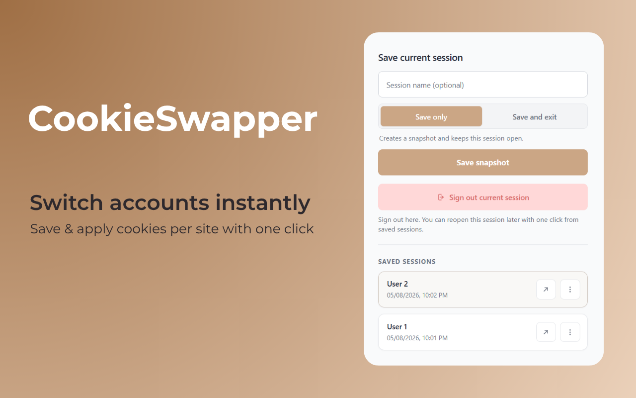 CookieSwapper - 多账号切换器 - 截图 1