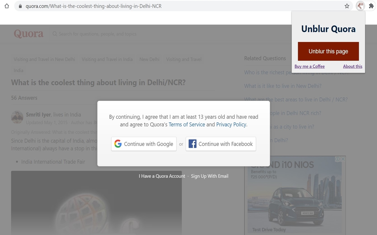 UnBlur Quora - 截图 2