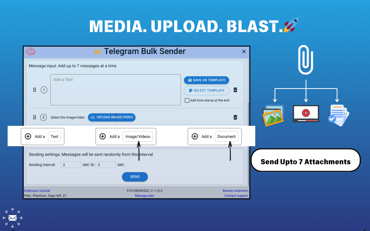Telegram 群发工具 - 截图 2