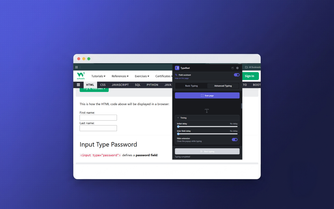 TypeReel — Realistic Typing Simulator & Auto Typer for Demo Videos - 截图 2
