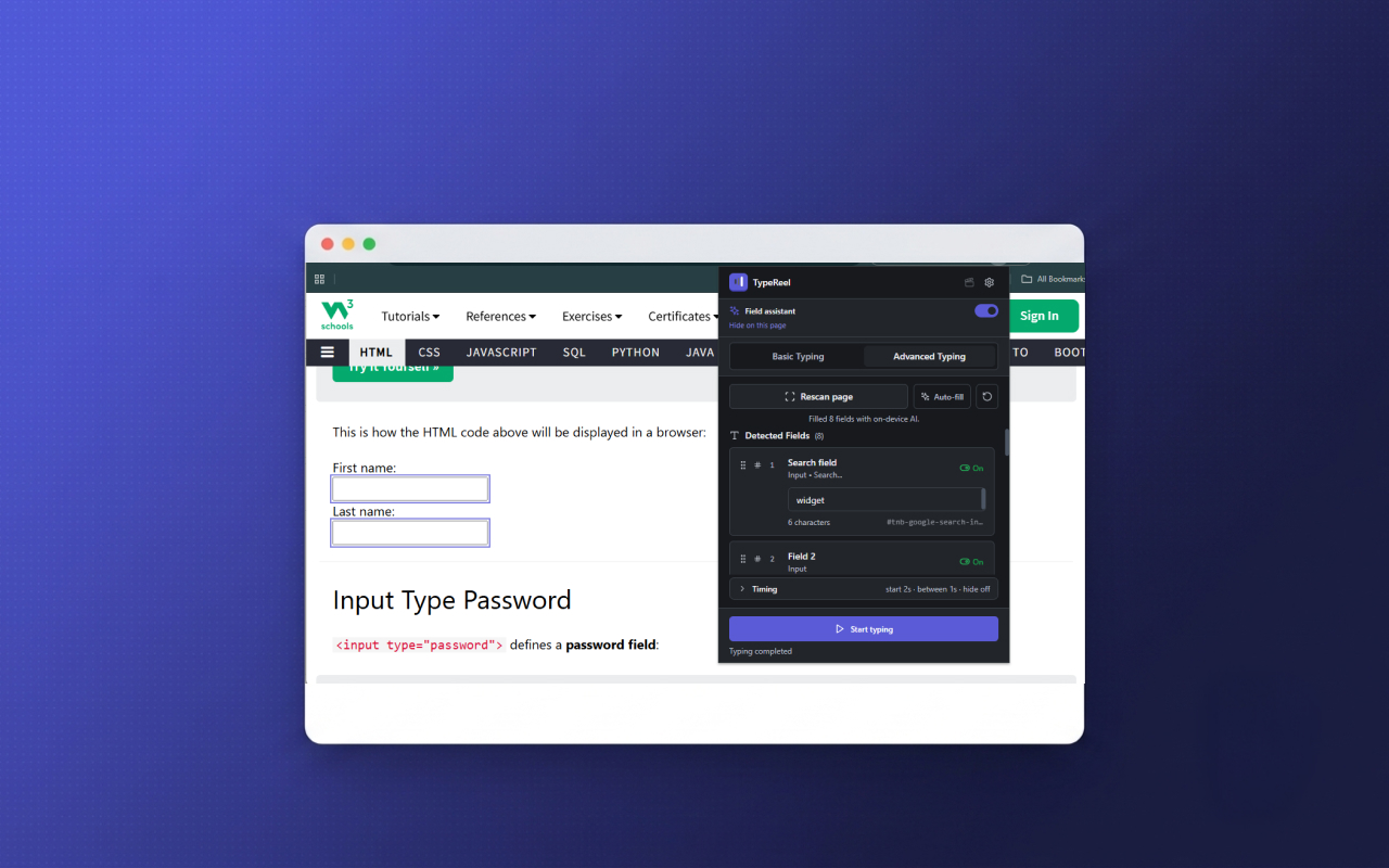 TypeReel — Realistic Typing Simulator & Auto Typer for Demo Videos - 截图 5