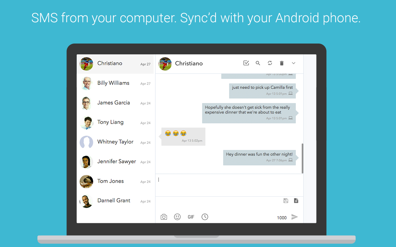 MightyText - SMS from PC & Text from Computer - 截图 2